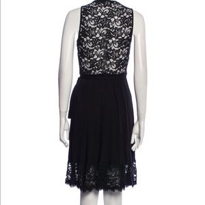 DVF Black lace wrap dress